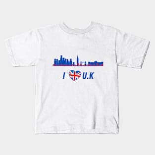 I Love Unıted Kingdom Kids T-Shirt